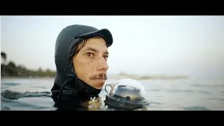 Shore break session with Vini