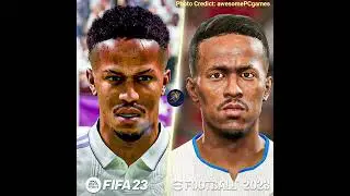 FIFA 23 vs eFootball 2023 Real Madrid Player Faces Comparison