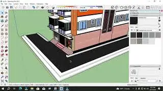 Sketchup Building Front Road Map in V Ray   for Rendering SketchUp   vray Rendering