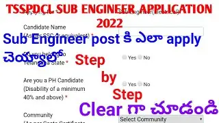 TSSPDCL Sub Engineer 2022 online apply in telugu||How to apply Tssnpdcl 2022 sub engineer post