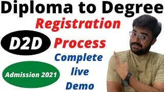 Diploma to Degree registration Process | Live demo | Important Points | Engineering