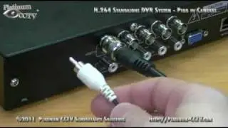 Plugging in Cameras - DVR-7004 H.264 Standalone DVR
