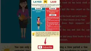 Learn English Vocabulary - Layed vs Laid #shorts #learnenglish #confusingwordsinenglish