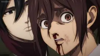 Mikasa saving Gabi from Kaya_Attack on titan 4