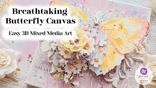 How to Create a 3D Butterfly Canvas | Beginner-Friendly Mixed Media Art Tutorial