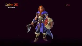 Spine 2D animation. Eirik
