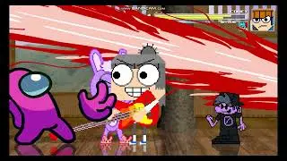 Mugen Crewmate & Cuddles vs Corey & Boyfriend