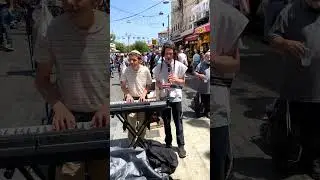 Street musicians at the Mahane Yehuda Market in Jerusalem