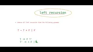 طريقة حل مسائل remove left recursion