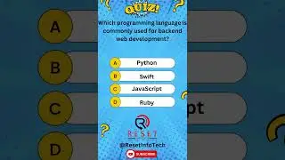 Which programming language is commonly used for backend web development? 