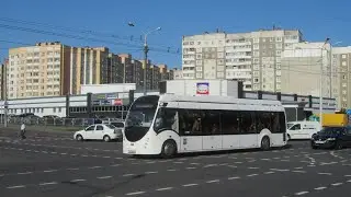 Минск.Поездка в электробусе БКМ A4201K Vitovt Hybrid,борт.№3002,марш.147 (08.07.2019)