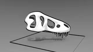 TRex - Skull - Top rendered with Blender & Freestyle.