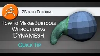 Quick Tip ZBrush Tutorial: Merge Subtools without Dynamesh