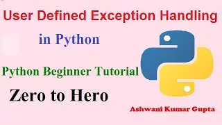 How to create Own Exception |  User Defined Exception Handling  in Python in Hindi | Urdu