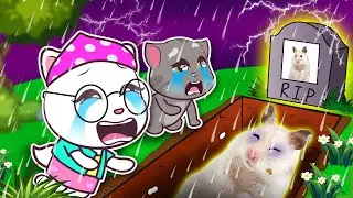 Hamsters! Say Goodbye | We are a good family | Talking Angela and Tom bid farewell to Hamster