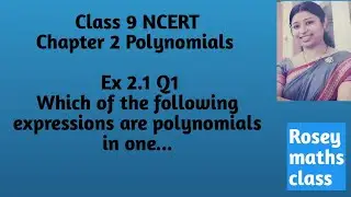Class 9 Polynomials Ex 2.1 Q1/Which of the following expressions are polynomials?