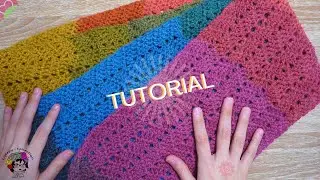 Con este punto ganchillo vas a tejer bufandas muy fácil y decorativo😊#crochettutorial