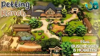 PETTING RANCH & FARM ||  BUSINESSES & HOBBIES || The Sims 4  Speed Build - NO CC