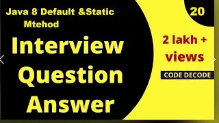 Java 8 || Default method() and static method() in Java 8 inside interface by Durga sir
