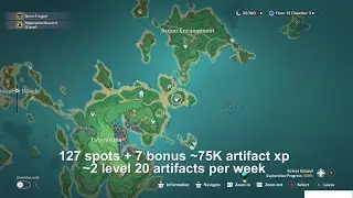 3.1 Artifact Route 127 spots plus 7 bonus | Genshin Impact Tips