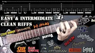 20 Cool Clean Guitar Riff You Should Learn Today  | (With Tabs)