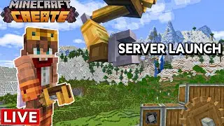 Launching my SUPPORTER CREATE MOD SERVER in Minecraft