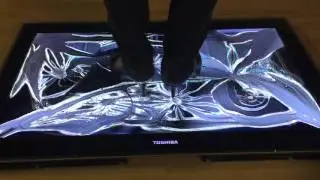 Girl trample and crush flat TV with high heels part 2