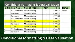 Learn Conditional formatting with data validation