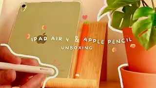 📦 Ipad Air 4 (green) & Apple Pencil Unboxing ✨🤍