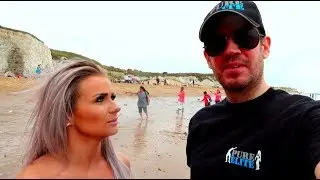 Behind the scenes of the beach shoot