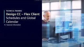 Desigo CC Flex Client – Zeitpläne und globaler Kalender