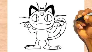 How to Draw Meowth (Pokemon) easy - Drawing Step by Step
