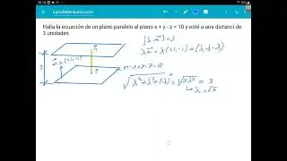 Plano paralelo a otro a una distancia dada