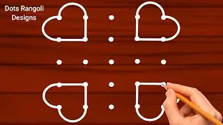 Creative Rangoli🌷5x5 dots Daily Muggulu🌷Easy Kolam🌷Dots Rangoli Designs kolam Rangoli