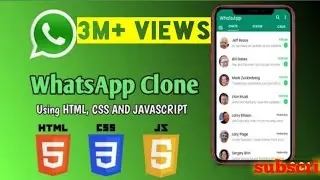 How to create WhatsApp Clone Using html css and JavaScript