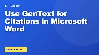 How to Use GenText for Citations in Microsoft Word