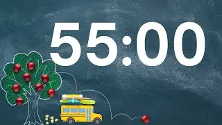55 Minute Back to School Countdown Timer ⏰ Relaxing Music & Gentle Alarm