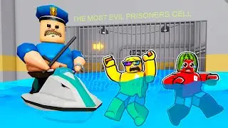 WATER BARRY'S PRISON RUN in Roblox (New Scary Obby 