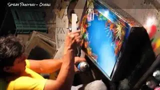 Amazing Spray Painting by Street Artist