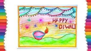 Happy Diwali Drawing Easy | Diwali Special Drawing