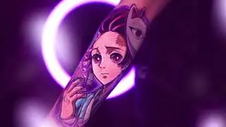 Tanjiro from the Anime/Manga  series, Demon Slayer Tattoo