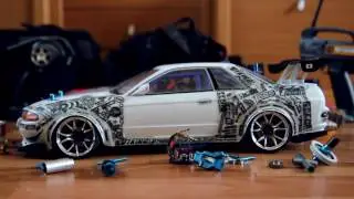 Tamiya TA05 - Nissan Skyline GT-R,  RC Drift Hoonigan