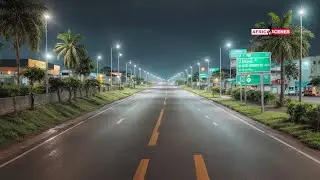 AFRICA DRIVING || THE KUMASI INTERNATIONAL AIRPORT STREETS TO KENYASI IN KUMASI - GHANA #102