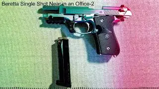 Beretta Single Shot Near in an Office 2 - Sound Effect For Editing