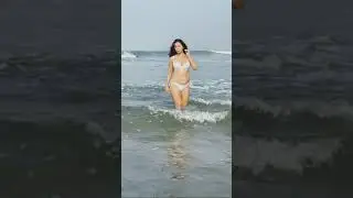 Sexy Bikini 👙Model walk in Sea water || Bikini Babes 👙#Beach Model.