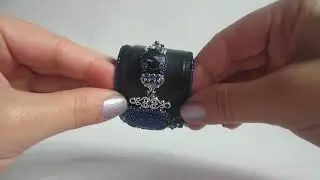 Колье-стойка, браслет и клипсы 