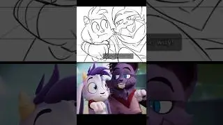 A look at the storyboard vs the final result! #billiebustup #animation #mylittlepony #storyboard