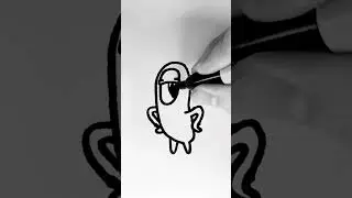 Drawing Plankton Tutorial #relaxing #shorts #plankton #drawingtutorial  #art #xyzbca #spongebob