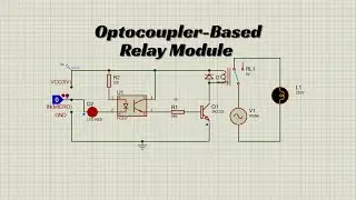 How to Control a Relay Module Using Optocoupler & Transistor in Proteus | Isolated Power Switching