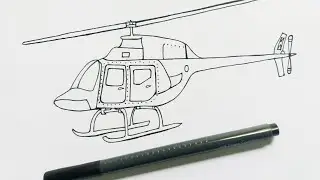 Cómo Dibujar un HELICÓPTERO Fácil   🚁🚁🚁